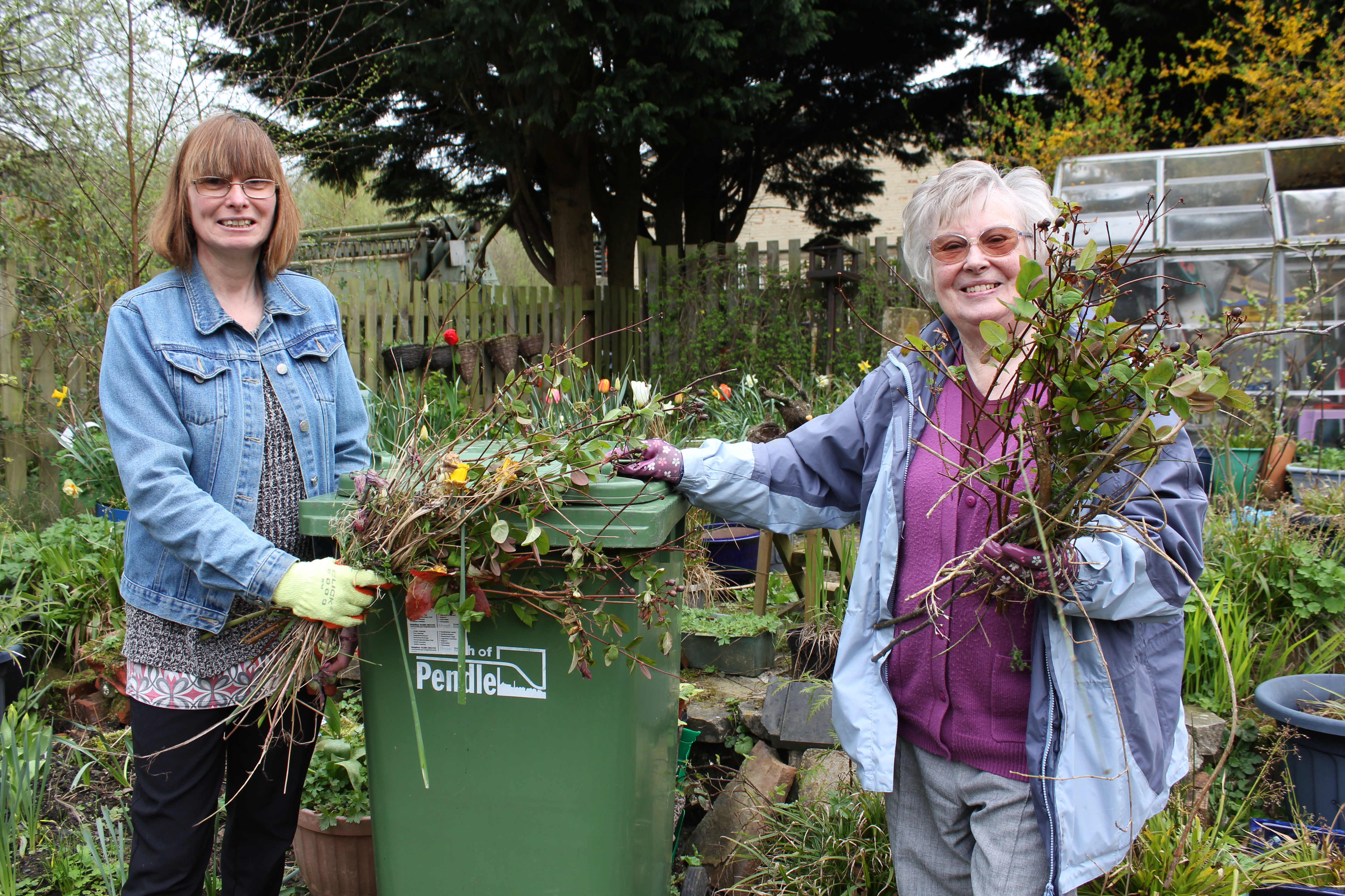 Photograph of garden waste recyclers.