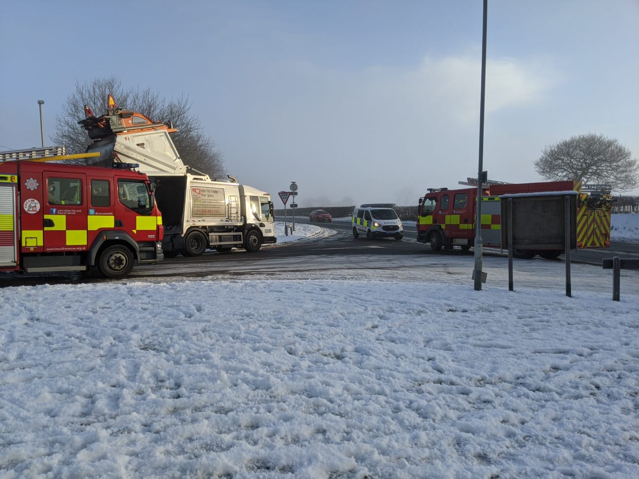 Batteries cause bin wagon fire in Pendle!