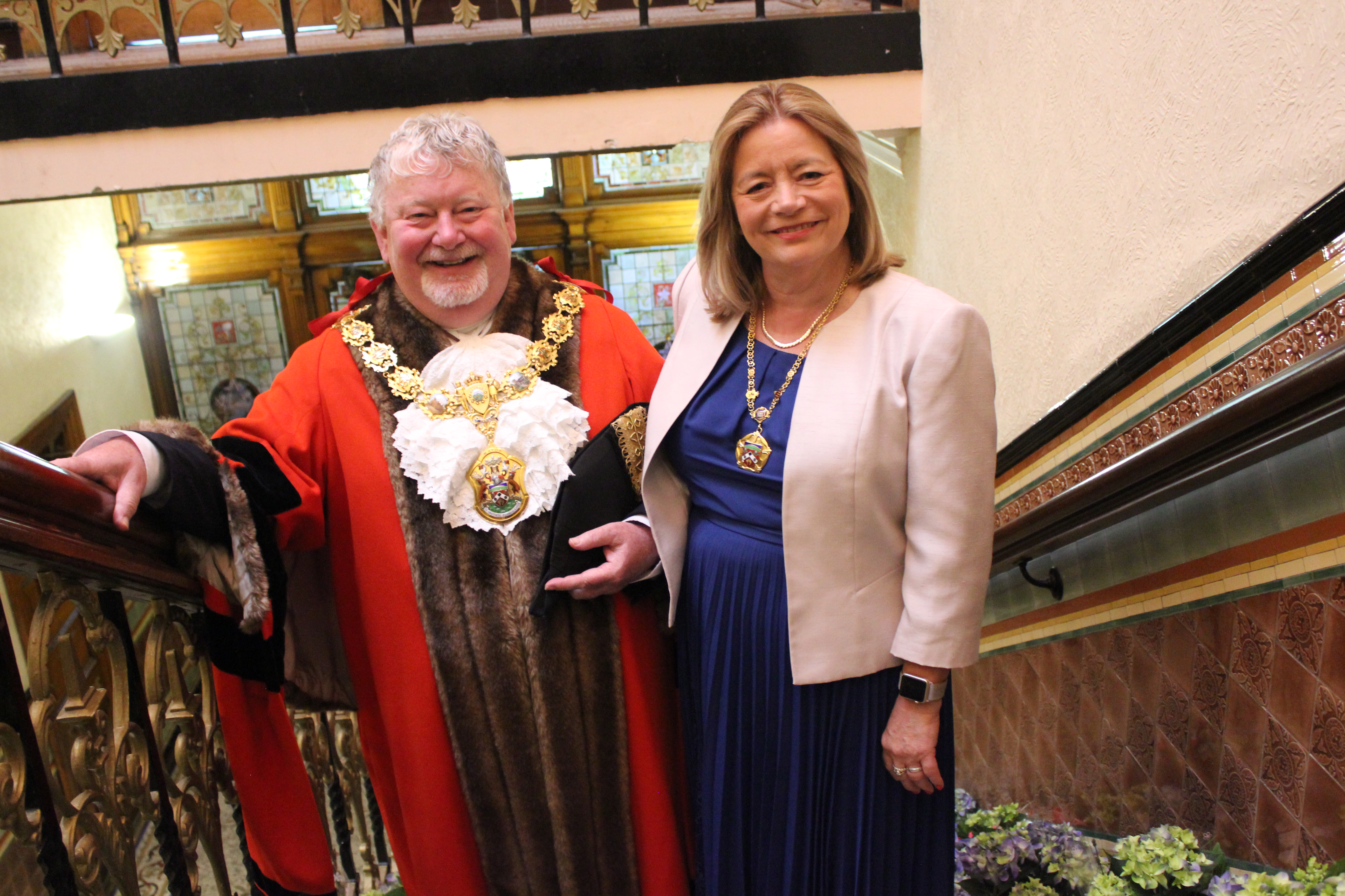 Photo of Pendle's Mayor and Mayoress Cllr and Janet Starkie.