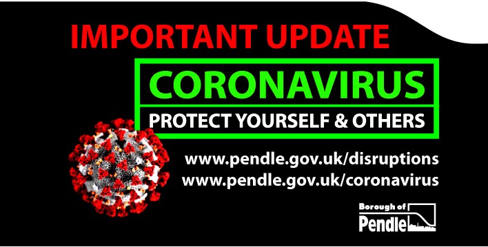 Coronavirus graphic with web addressese