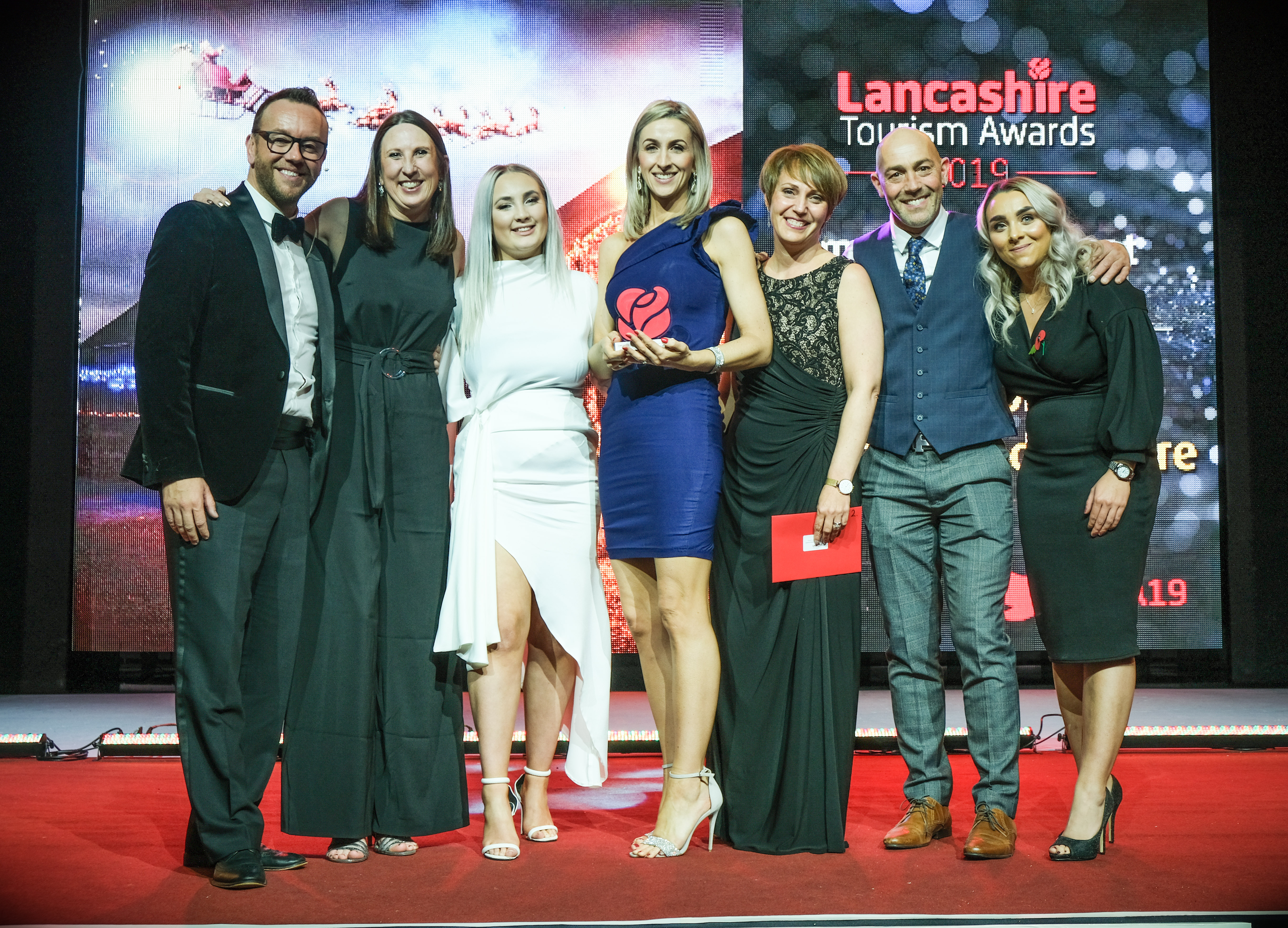 Thornton Hall Farm Country Park team pictured at the Lancashire Tourism Awards
