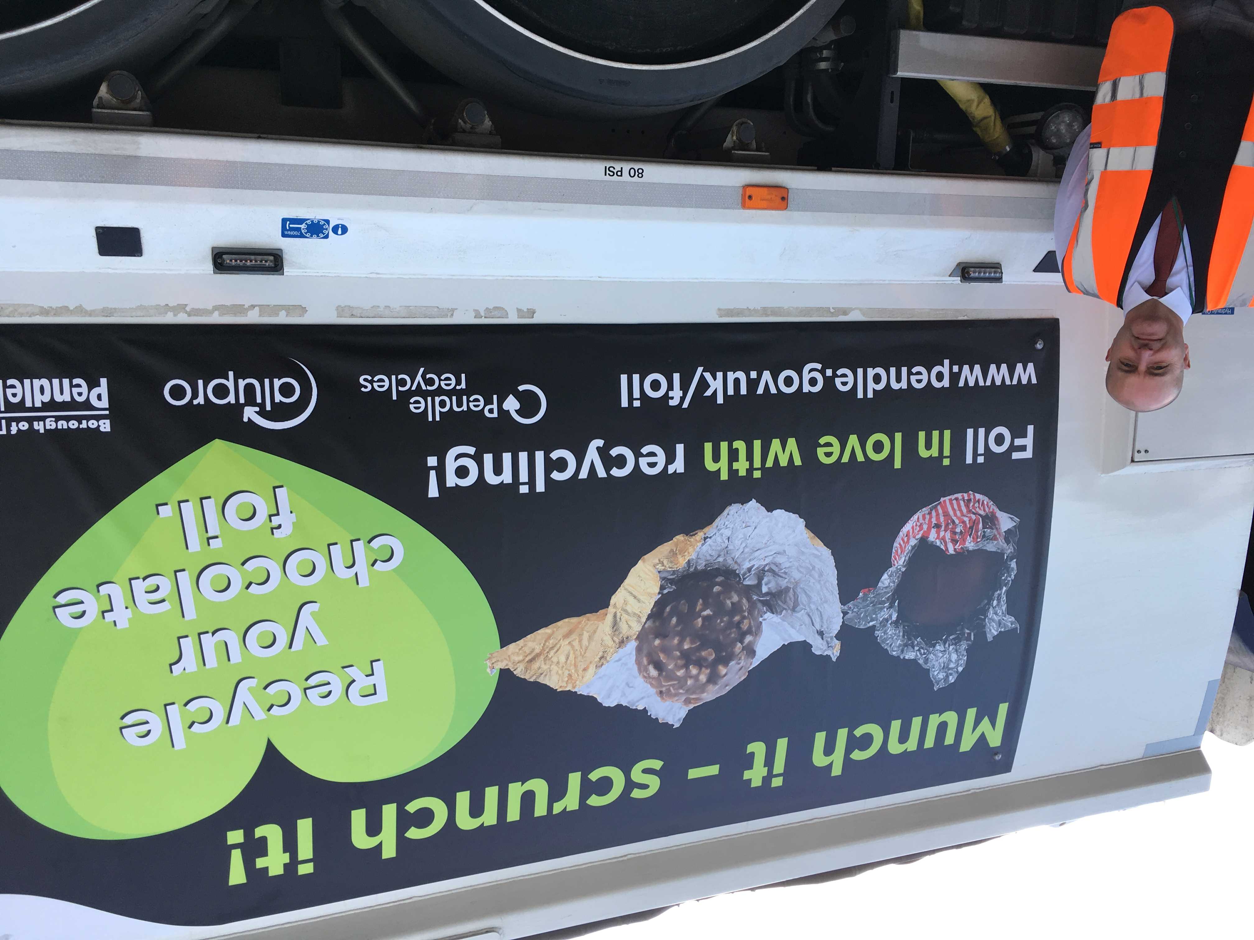 Foil recycling messages rolling out on Pendle bin wagons 