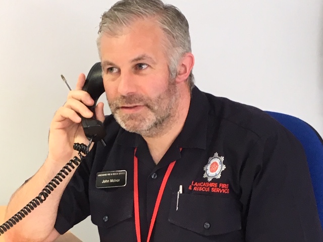 John McIvor from Lancashire Fire and Rescue is helping at vaccination centres.