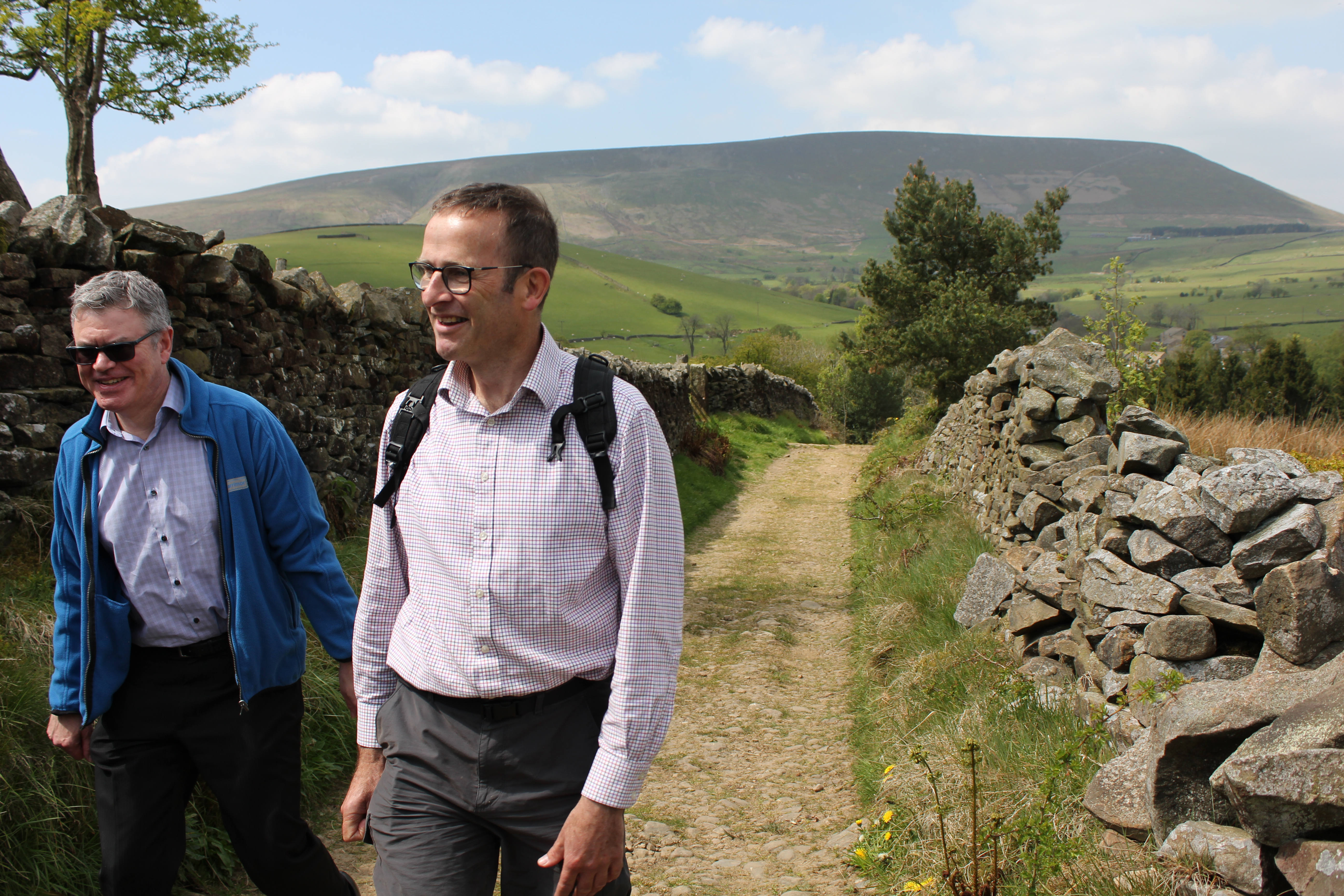 A photograph of Tourism Officer Mike Williams with Countryside Access Officer Tom Partridge.