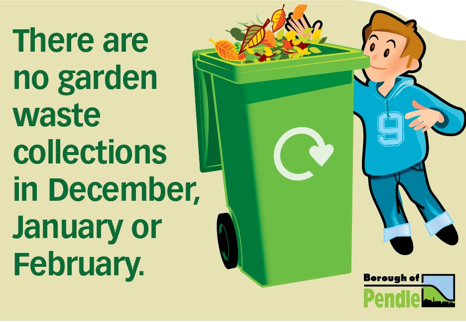 News story on garden waste collections stopping in December, January and February.