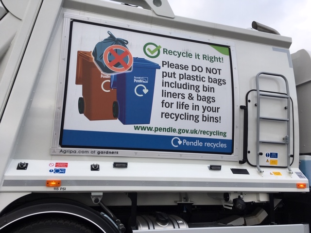 New fleet of bin wagons for Pendle have giant graphics