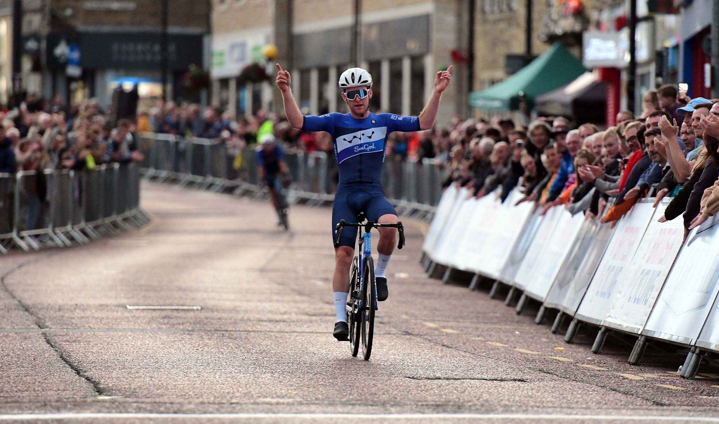 Photo of Robert Scott winner of Colne Grand Prix