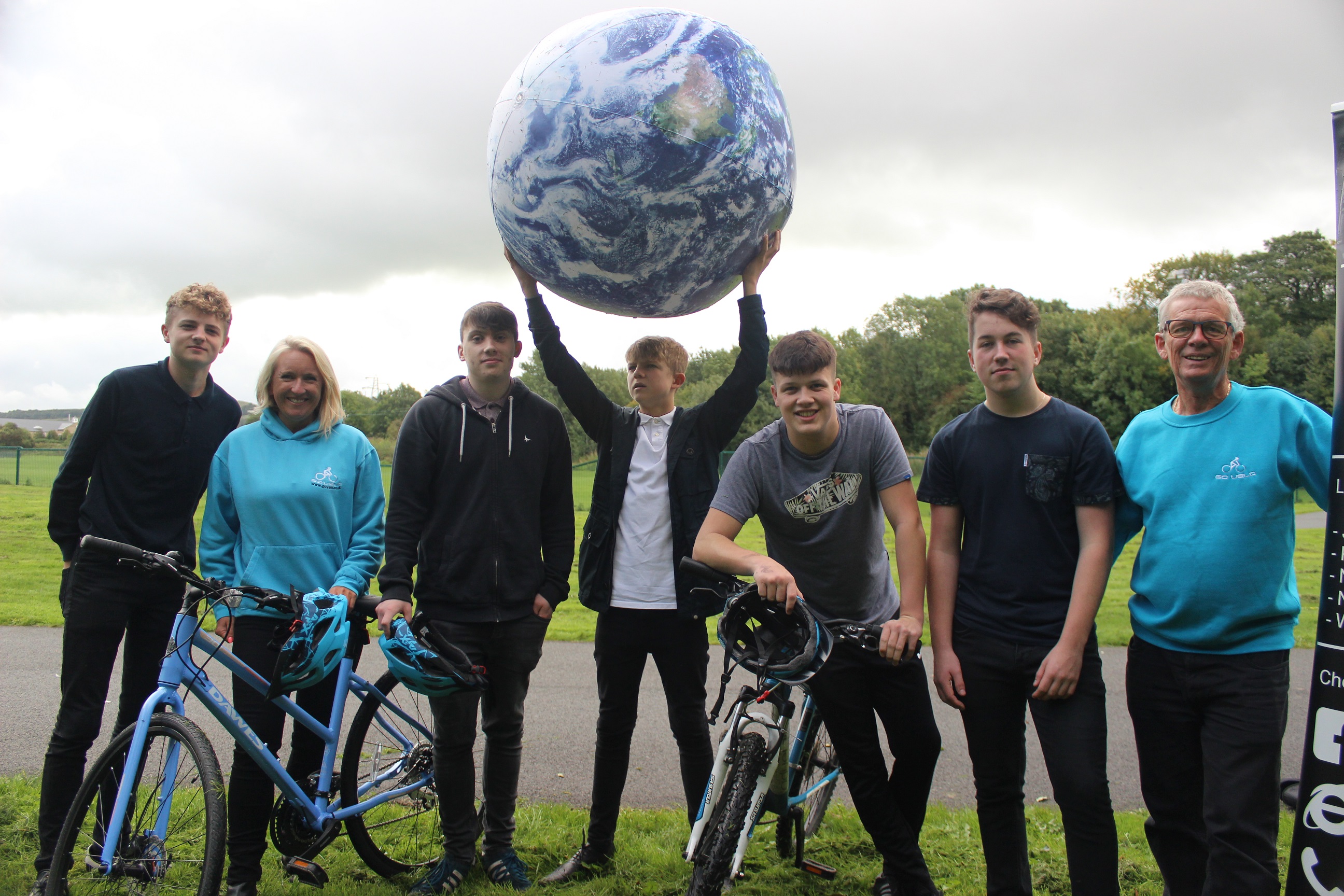 Photo of The Switch, the band headlining the Go Velo cycle challenge to cycle the world distance