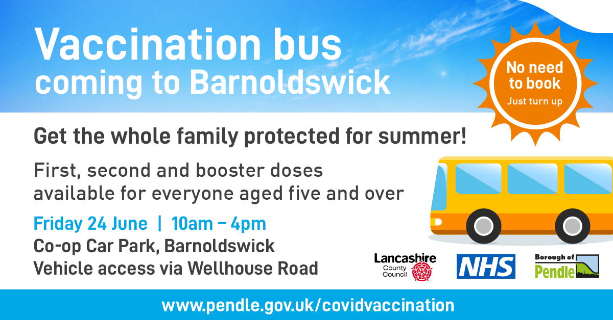 Vaccination bus comes to Barnoldswick