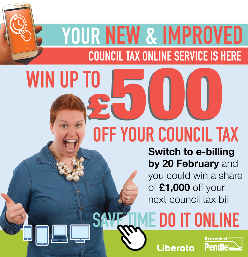 Switch to e-billing and you could win up to £500 off your next council tax bill