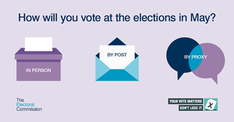 Make sure you can have your say at the elections in May