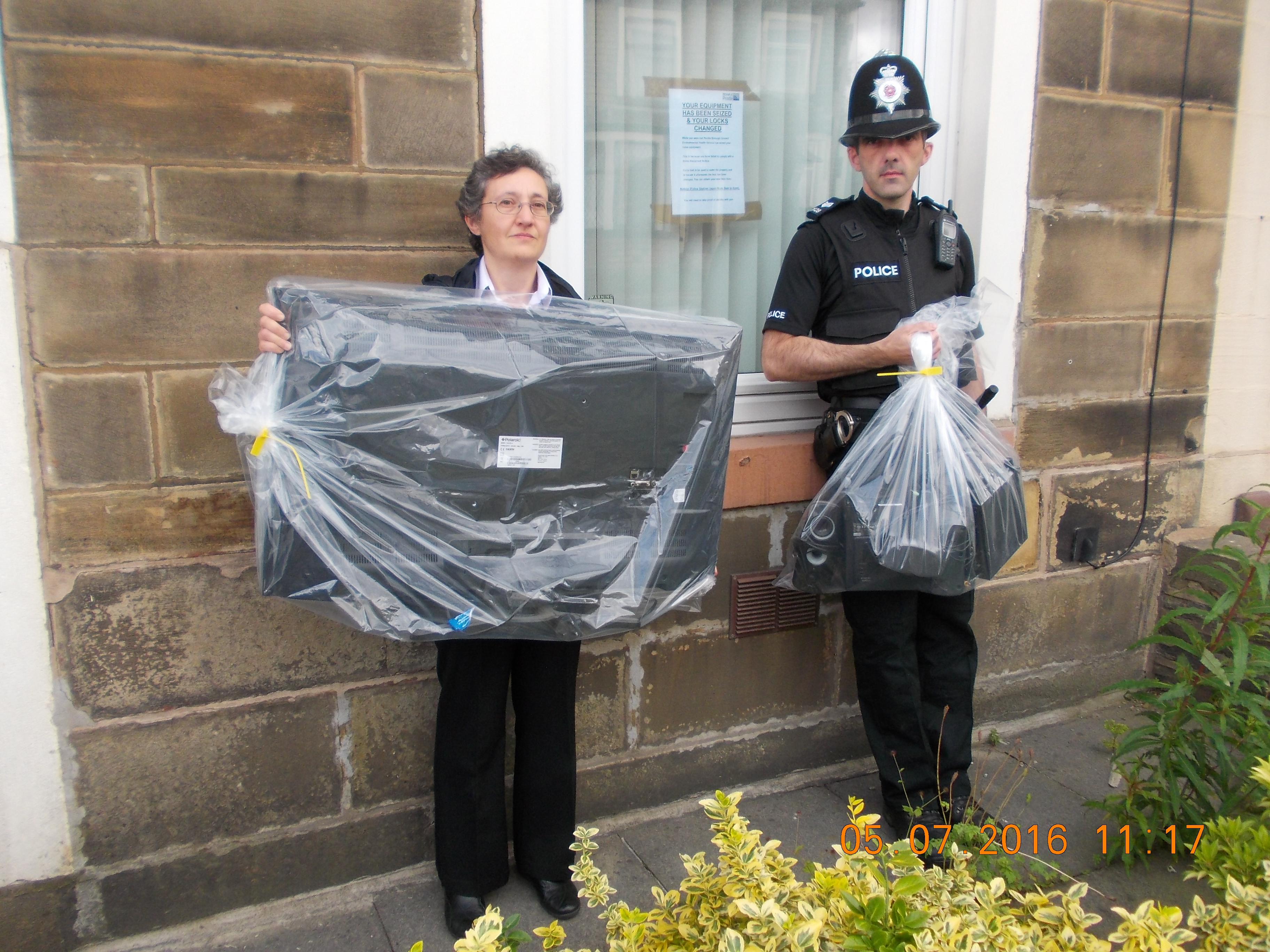 Equipment seized after warrant granted